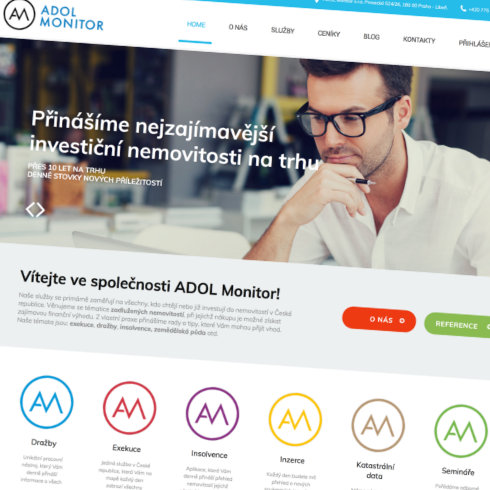 Übernahme der Website-Entwicklung - Adol.cz