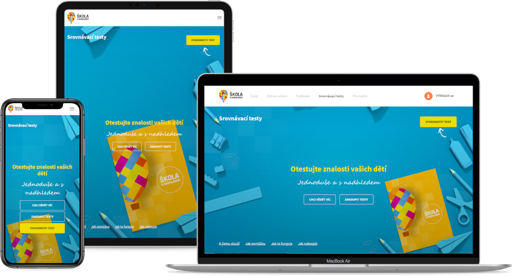 Erstellung von Websites - Responsives Design - Skolasnadhledem.cz