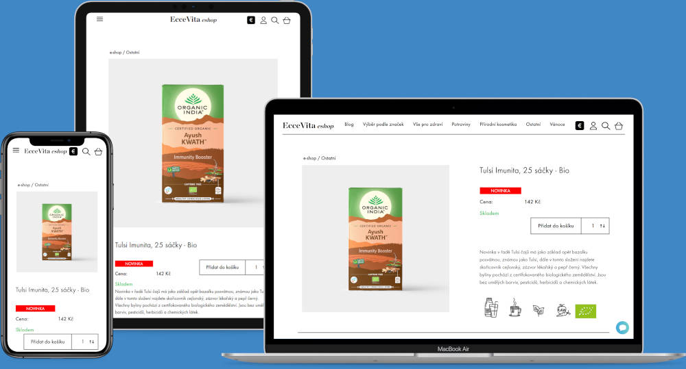 Erstellung von Websites - Responsives Design - Eccevita.cz