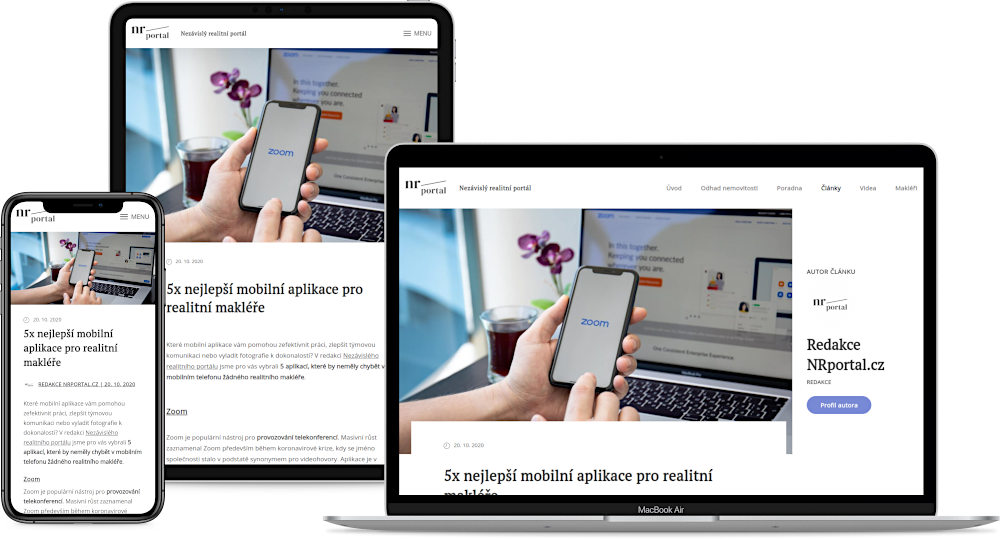 Web Design - Responsiveness - NRPortal.cz